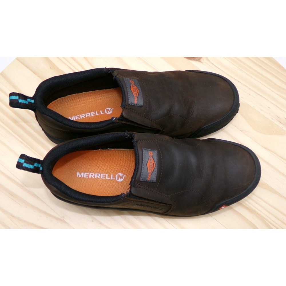 Merrell Work Jungle Moc J15794 Womens Expresso Brown Sz 9 Composite Toe Slip On - Picture 7 of 10